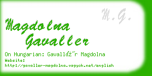 magdolna gavaller business card